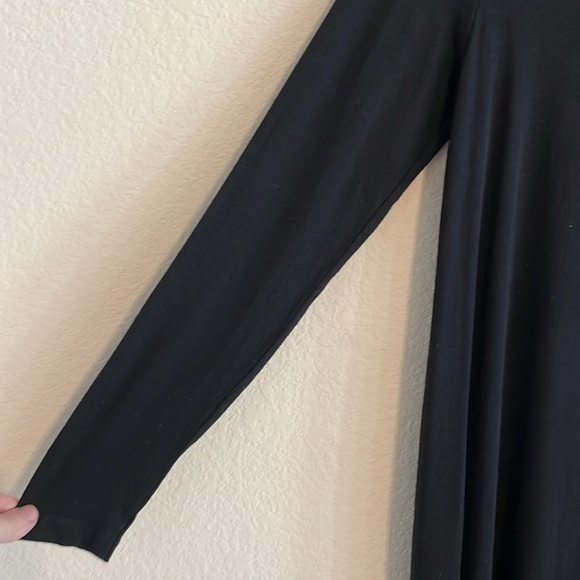 ASOS Women Henley Midi Dress Size 6 Black Jersey Knit Contemporary Whimsigoth - Picture 7 of 14